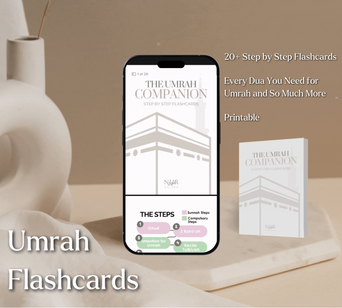 Umrah flashcards for step-by-step Sunnah guidance