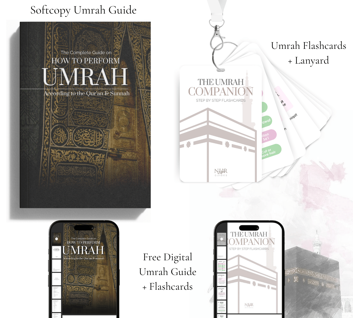mrah guide and flashcards with lanyard for UK pilgrims