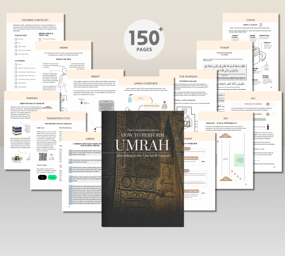 Umrah Guide + Flashcards & Lanyard Bundle