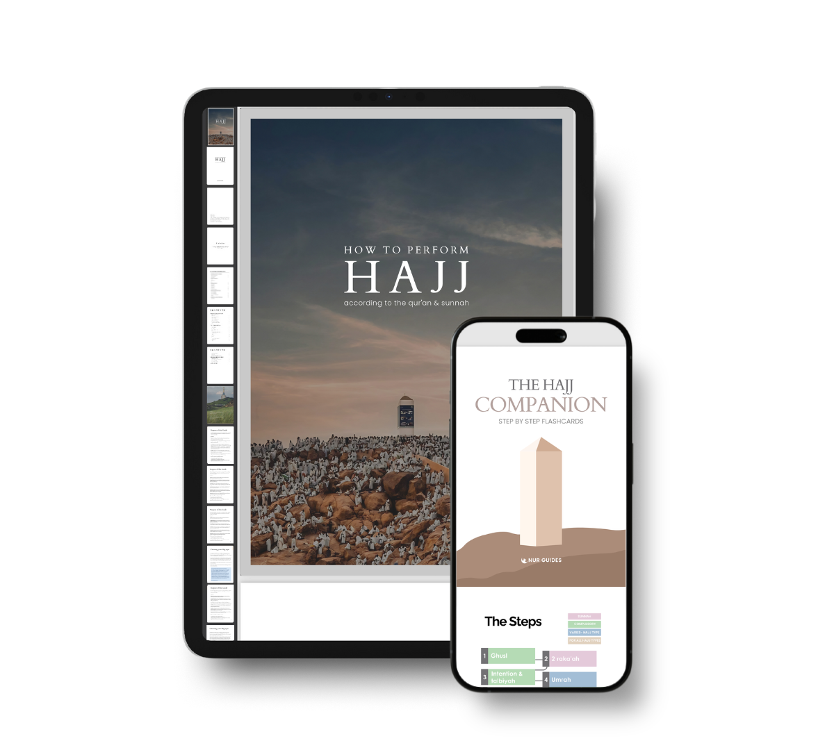 Digital Hajj Guide & Flashcards Bundle